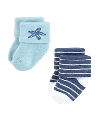 Hudson Baby Boys Comfort 8-Pack Terry Socks
