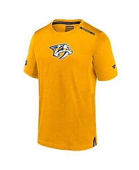 Fanatics Men's Gold Nashville Predators Authentic Pro Performance T-Shirt