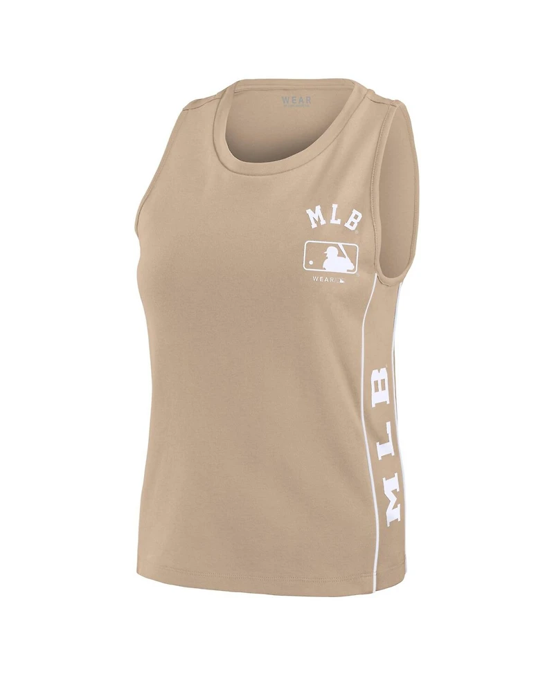 Wear by Erin Andrews Women's Tan Mlb Tonal Tank Top