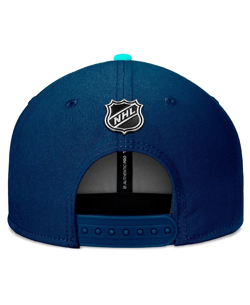 Fanatics Men's Deep Sea Blue Seattle Kraken 2024 Nhl Draft Snapback Hat