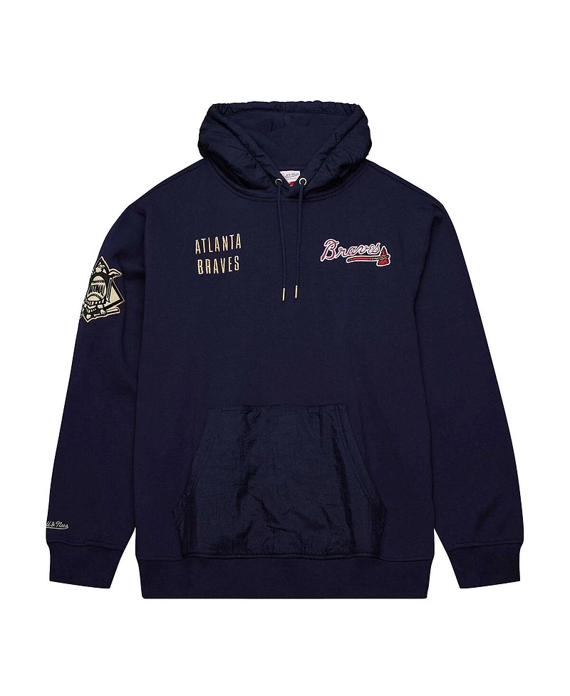 Mitchell & Ness Men's Navy Atlanta Braves Team Og 2.0 Current Logo Pullover Hoodie
