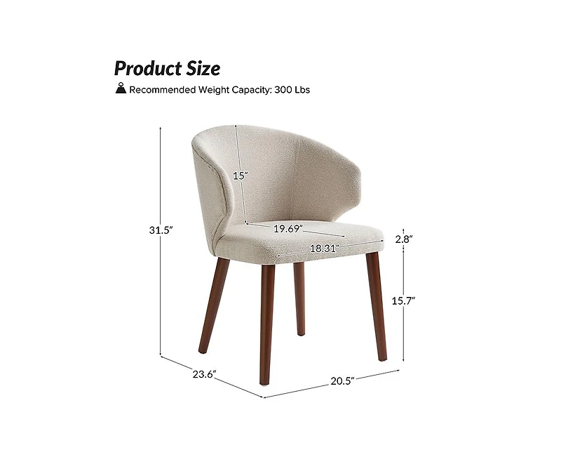 Mid-century Modern Upholstered Dining Chair