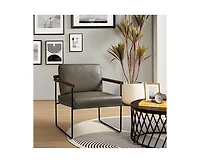 Hulala Home Justo Modern Arm Chair with Sturdy Metal Tube Side