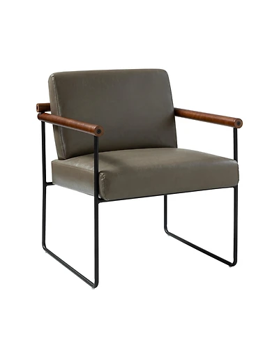 Hulala Home Justo Modern Arm Chair with Sturdy Metal Tube Side