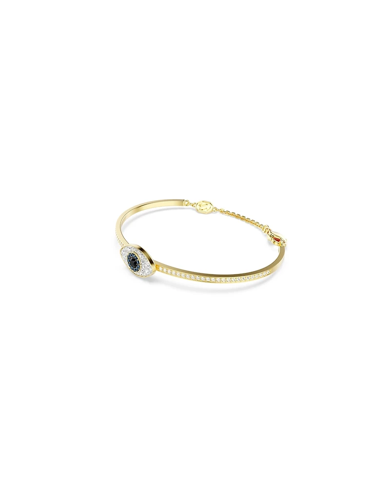 Swarovski Evil Eye, Blue, Gold-Tone Plated Symbolica Bangle