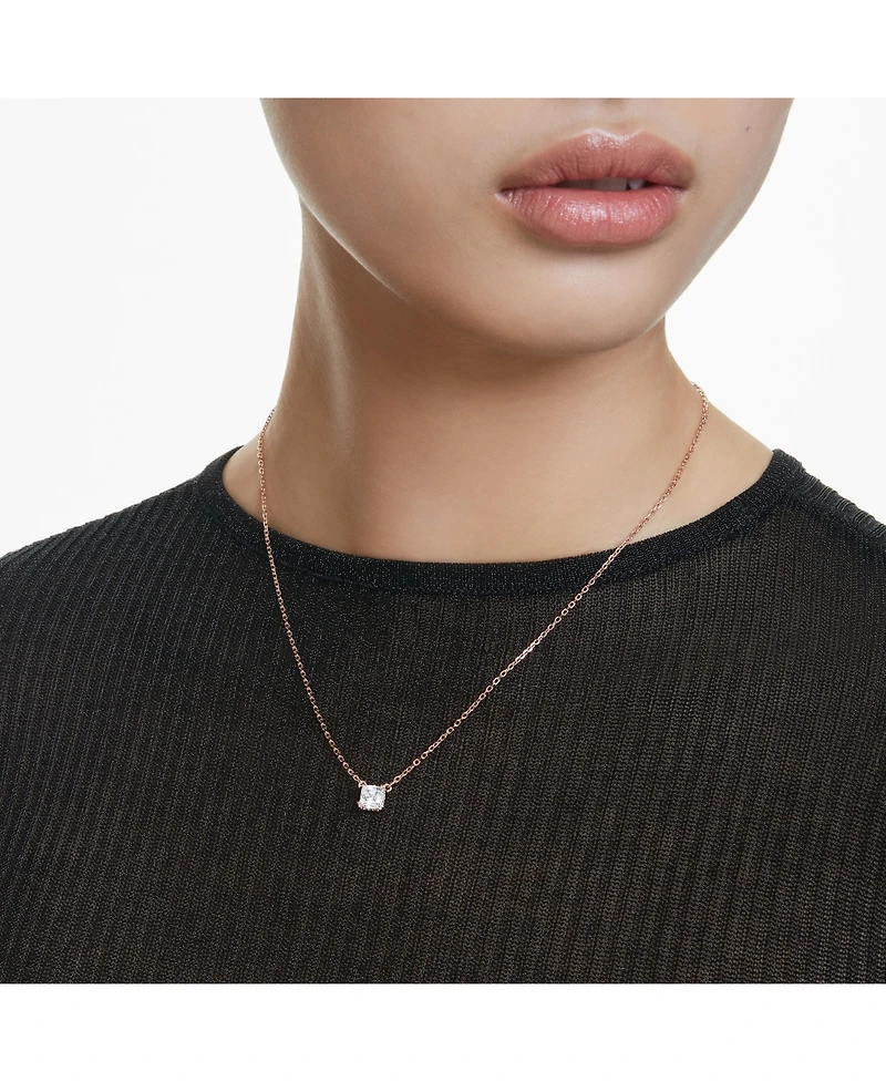 Swarovski Stilla Pendant Square Cut, White, Necklace