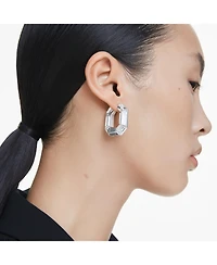 Swarovski Octagon Shape, Small, Lucent Hoop Earrings