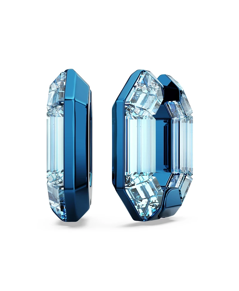 Swarovski Octagon Shape, Small, Lucent Hoop Earrings