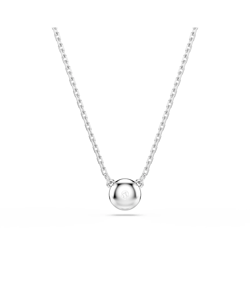 Swarovski Imber Pendant, Round Cut, White, Rhodium Plated Necklace