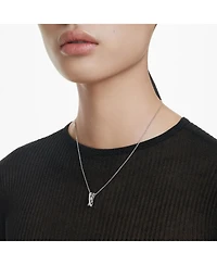 Swarovski Hyperbola Pendant, Mixed Cuts, Twist, White Necklace