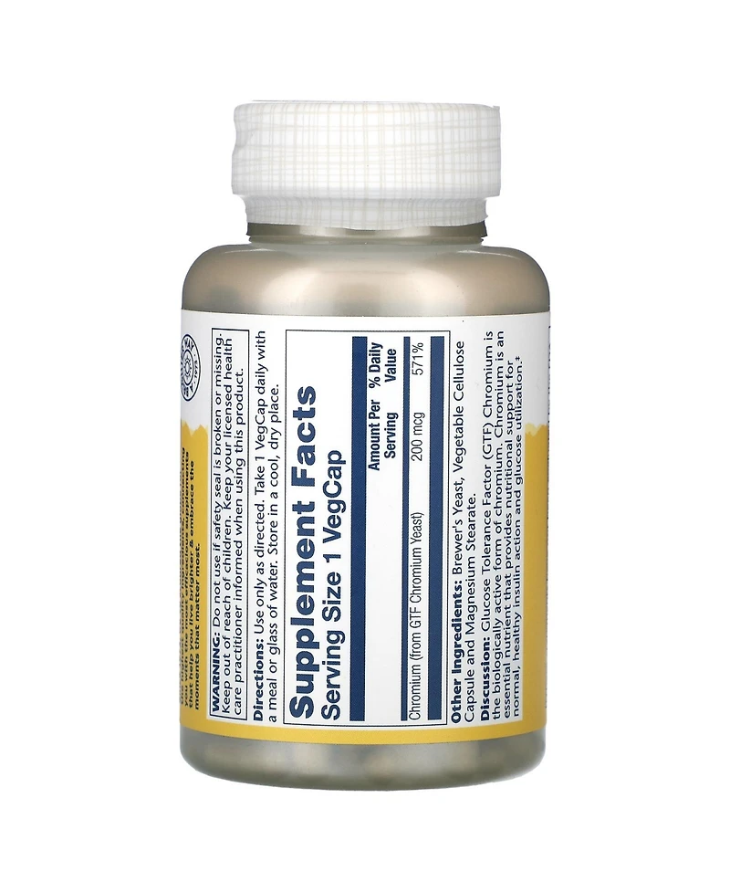 Solaray Gtf Chromium 200 mcg