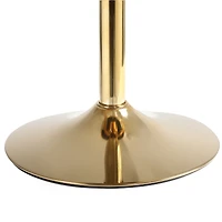 Off- Velvet Bar Chair, Pure Gold Plated, Unique Design, 360 Degree