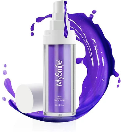 MySmile Purple Toothpaste for Tooth Brighten, Color Corrector Efficient Cleaning Toothpaste, 30ML Non-Sensitive Natural Tooth Stain Removal Toothpaste