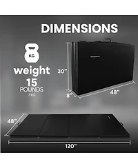 BalanceFrom Fitness 120 x 48" All Purpose Folding Gymnastics Exercise Mat, Black