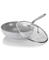 Techef - CeraTerra - 12 Inch Wok/Stir-Fry Pan with Cover