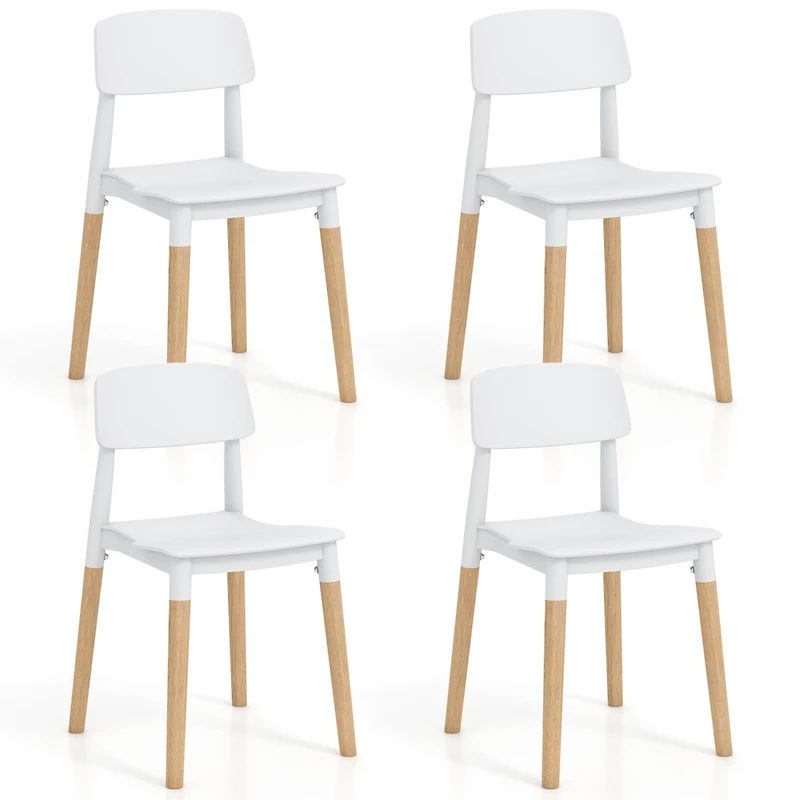 Modern Dining Side Chairs Set of 4 with Ergonomic Backrest for Dining Room