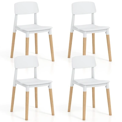 Modern Dining Side Chairs Set of 4 with Ergonomic Backrest for Dining Room