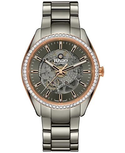 Rado Men's Swiss Automatic HyperChrome Diamond (1 ct. t.w.) Gray High Tech Ceramic Bracelet Watch 42mm