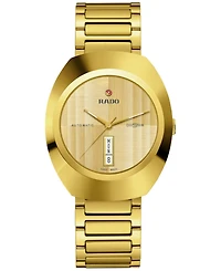 Rado Unisex Swiss Automatic Original DiaStar Gold Pvd Stainless Steel Bracelet Watch 38mm
