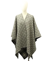 Michael Michael Kors Mk Plaid Reversible Ruana