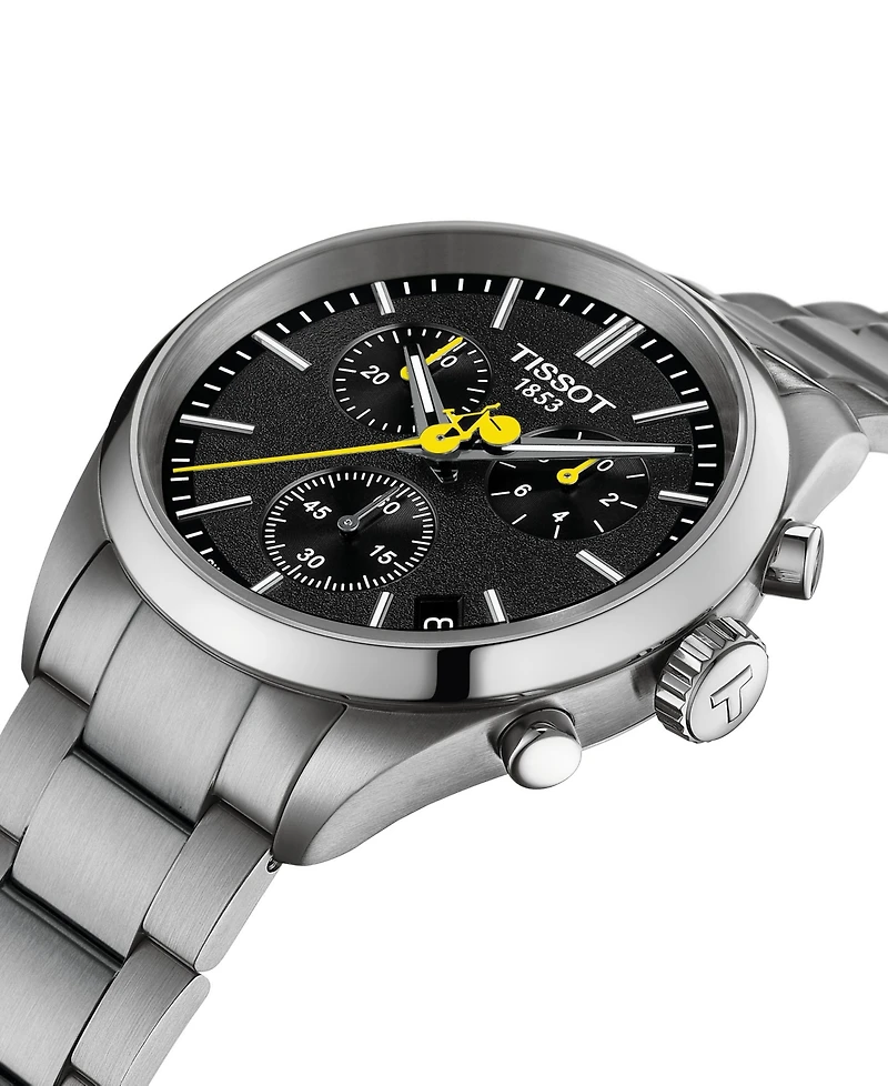 Tissot Men's Swiss Chronograph Pr 100 Tour De France Stainless Steel Bracelet Watch 40mm