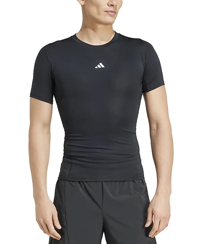adidas Men's Fitted Crewneck Tech-Fit Compression T-Shirt