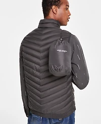 A|X Armani Exchange Men's Packable Zip-Front Puffer Vest