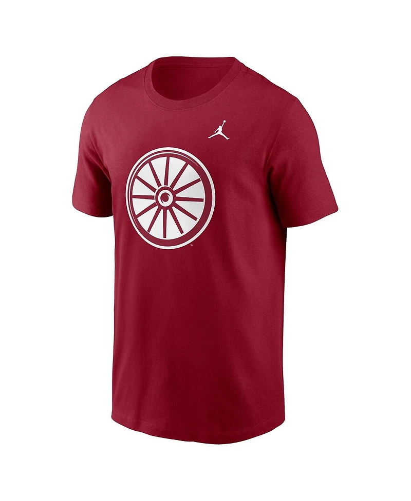 Jordan Men's Crimson Oklahoma Sooners Primetime Evergreen Alternate Logo T-Shirt
