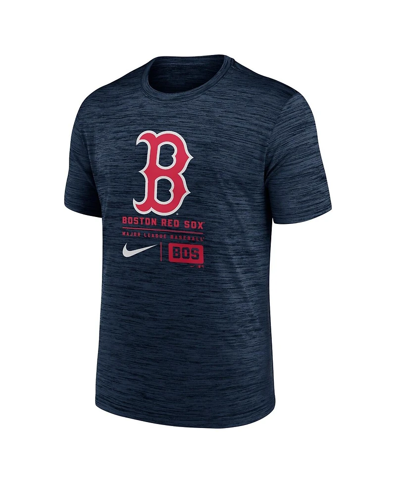 Nike Men's Navy Boston Red Sox Large Logo Velocity T-Shirt