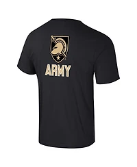 Colosseum Men's Black Army Knights Logo Lockup 2-Hit Active Blend T-Shirt