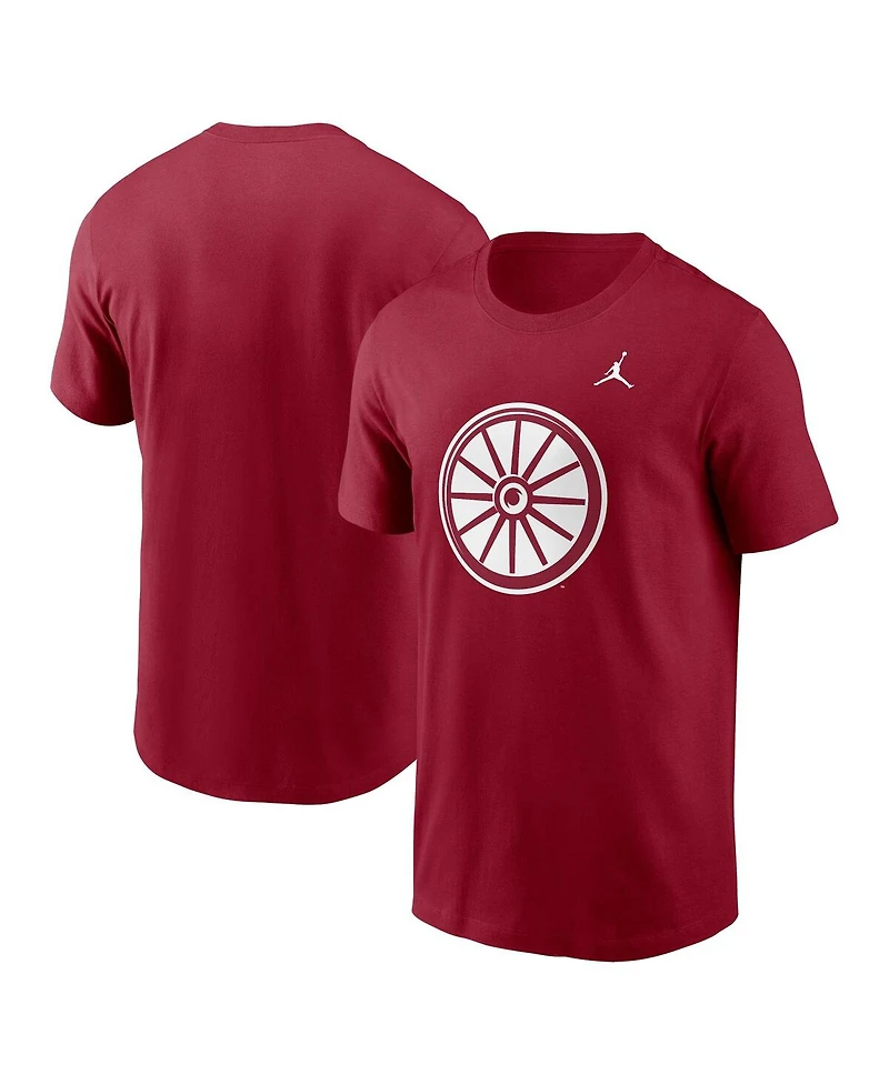 Jordan Men's Crimson Oklahoma Sooners Primetime Evergreen Alternate Logo T-Shirt