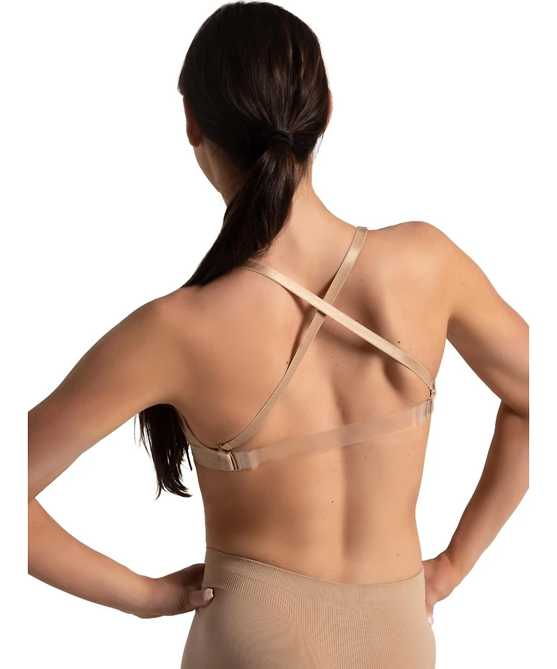 Capezio Women's Seamless Clear Back Bandeau Bra