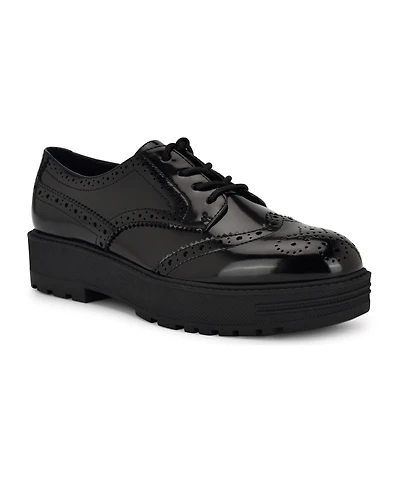 Nine West Women's Resttin Wingtip Platform Oxfords