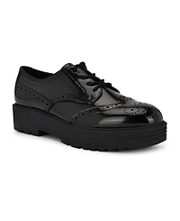 Nine West Women's Resttin Wingtip Platform Oxfords