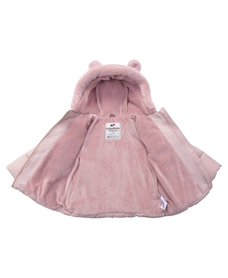 Rokka&Rolla Baby Girls Soft Lined Puffer Jacket 6-24M