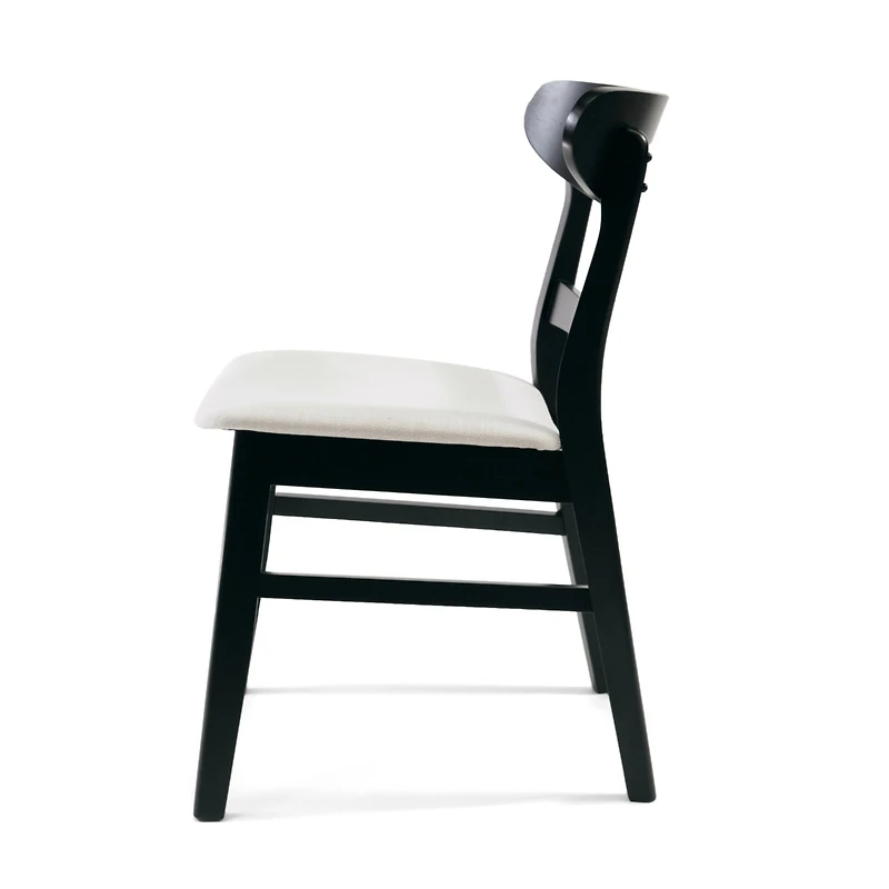 Streamdale Mid-Century Upholstered Dining Chair with Rubberwood Legs