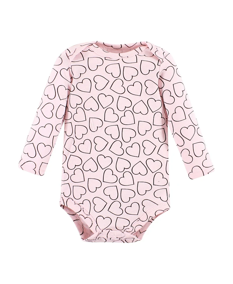 Hudson Baby Cotton Long-Sleeve Bodysuits 5-Pack