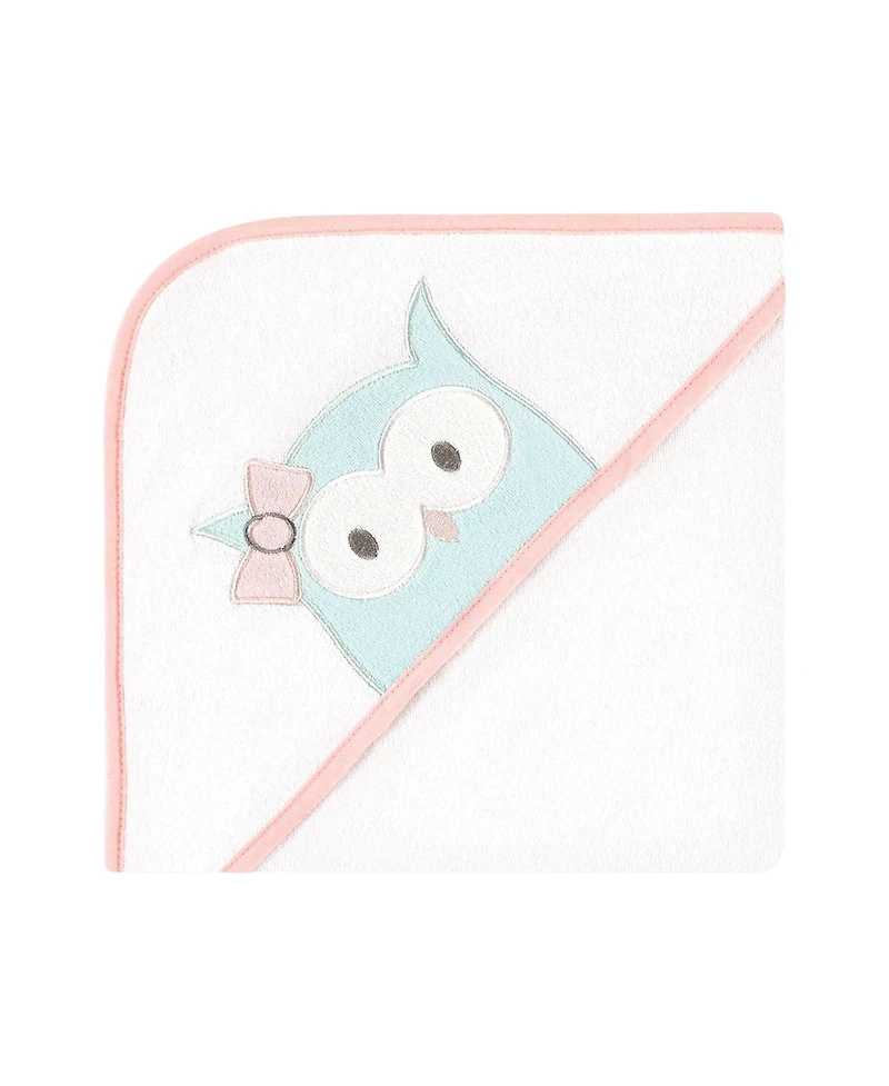 Hudson Baby Infant Girl Animal Hooded Towel 3pk and 15 Washcloths