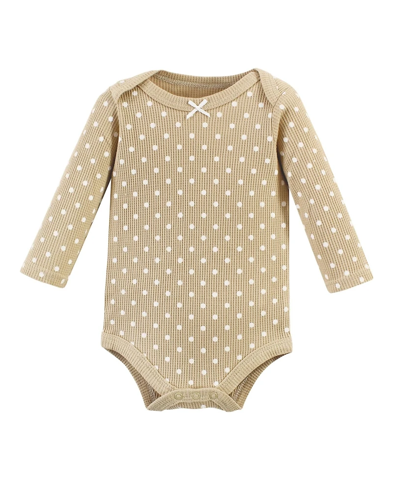 Hudson Baby Girls Thermal Long Sleeve Bodysuits