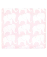 Hudson Baby Infant Girl Cotton Flannel Burp Cloths and Receiving Blankets, 14-Piece, Winter Forest, One