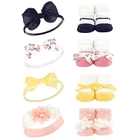 Hudson Baby Infant Girl 16Pc Headband and Socks
