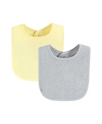 Hudson Baby Drooler Bib with Waterproof Lining, One Size 10-Pack