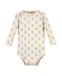 Hudson Baby Boys Unisex Soft Cotton Long-Sleeve Bodysuit 5Pk