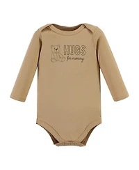 Hudson Baby Boys Unisex Soft Cotton Long-Sleeve Bodysuit 5Pk