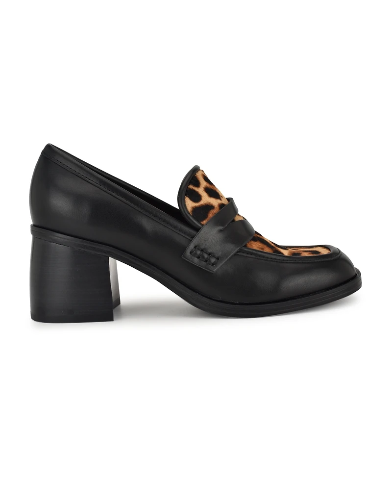 Nine West Women's Avalia Block Heel Penny Loafers