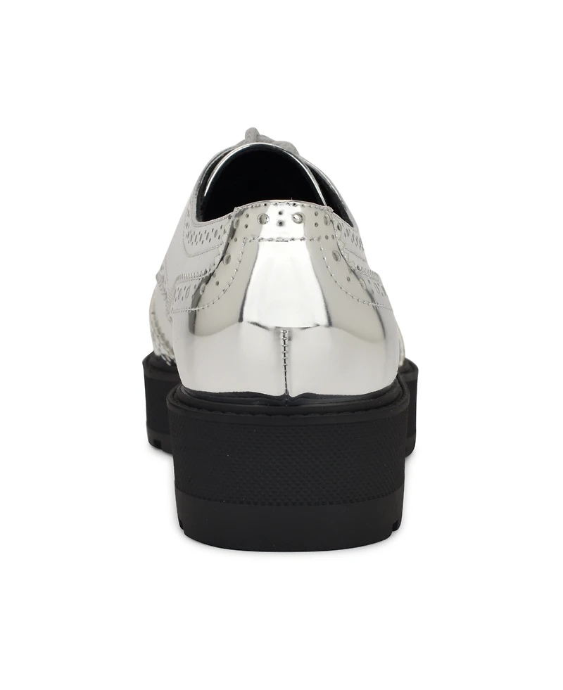 Nine West Women's Resttin Wingtip Platform Oxfords