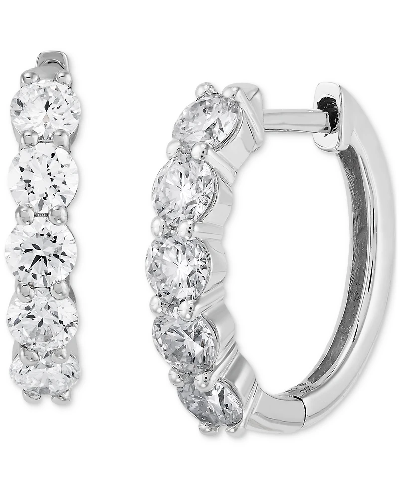 Grown With Love Lab Diamond Hoop Earrings (1 ct. t.w.) 14k White or Yellow Gold