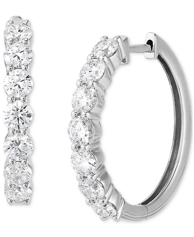 Grown With Love Lab Grown Diamond Small Hoop Earrings (2 ct. t.w.) in 14k White or Yellow Gold