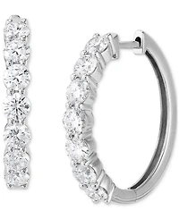 Grown With Love Lab Grown Diamond Small Hoop Earrings (2 ct. t.w.) in 14k White or Yellow Gold