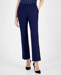 Anne Klein Women's Mid-Rise Pull-On Slash-Pocket Pants